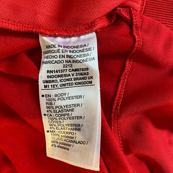 Umbro Men's Jacket Canada Soccer Track Red Sz XS - Picture 6 of 7